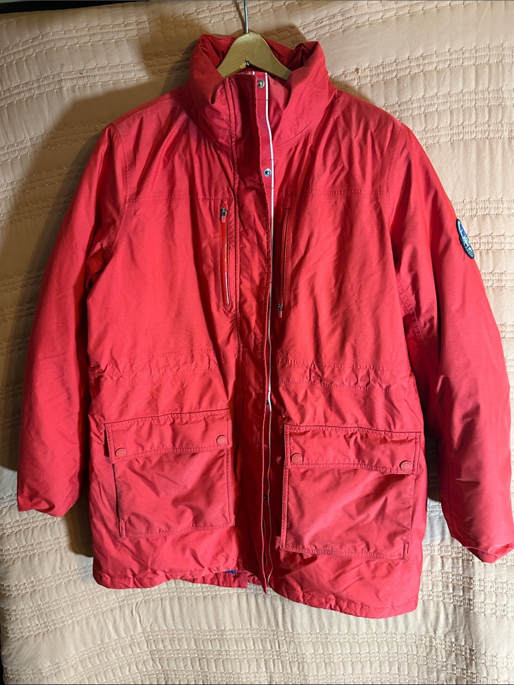 Lands' End Men's Red Insulated Puffer Jacket